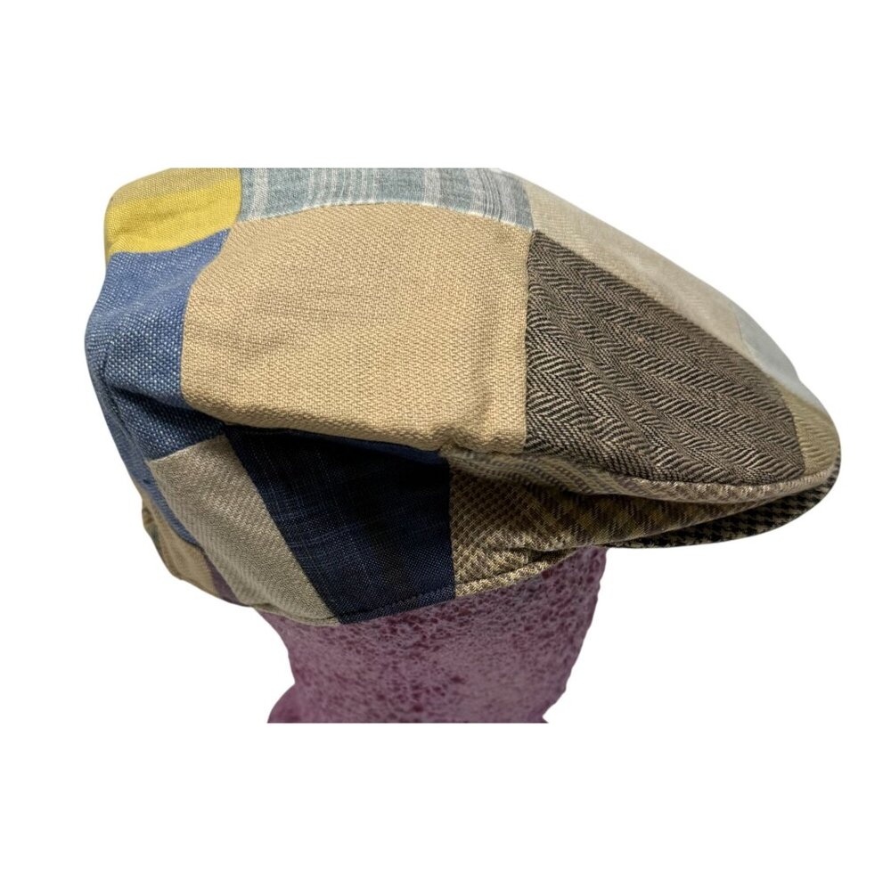 Handcrafted Irish Patchwork Linen Flat Cap Hanna … - image 2